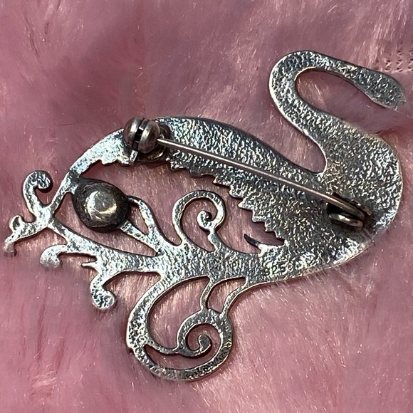 Sterling Silver Swan Pin - Picture 2 of 9